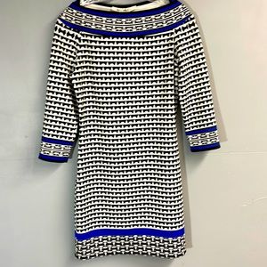 NWT Max Studio back/blue geometric dress
